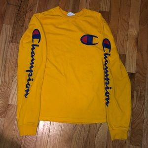 Yellow Long Sleeve Champion Shirt